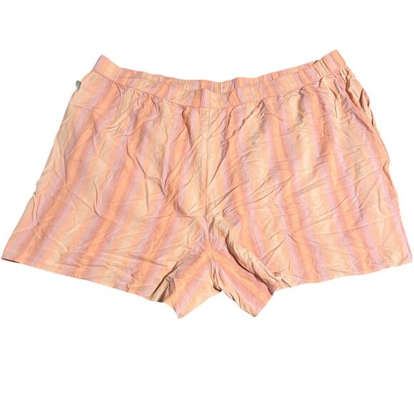 NWT BP. Nordstrom Size 3X Plus Size Women Shorts Flowy Pink Peach Striped 4” - Picture 3 of 9
